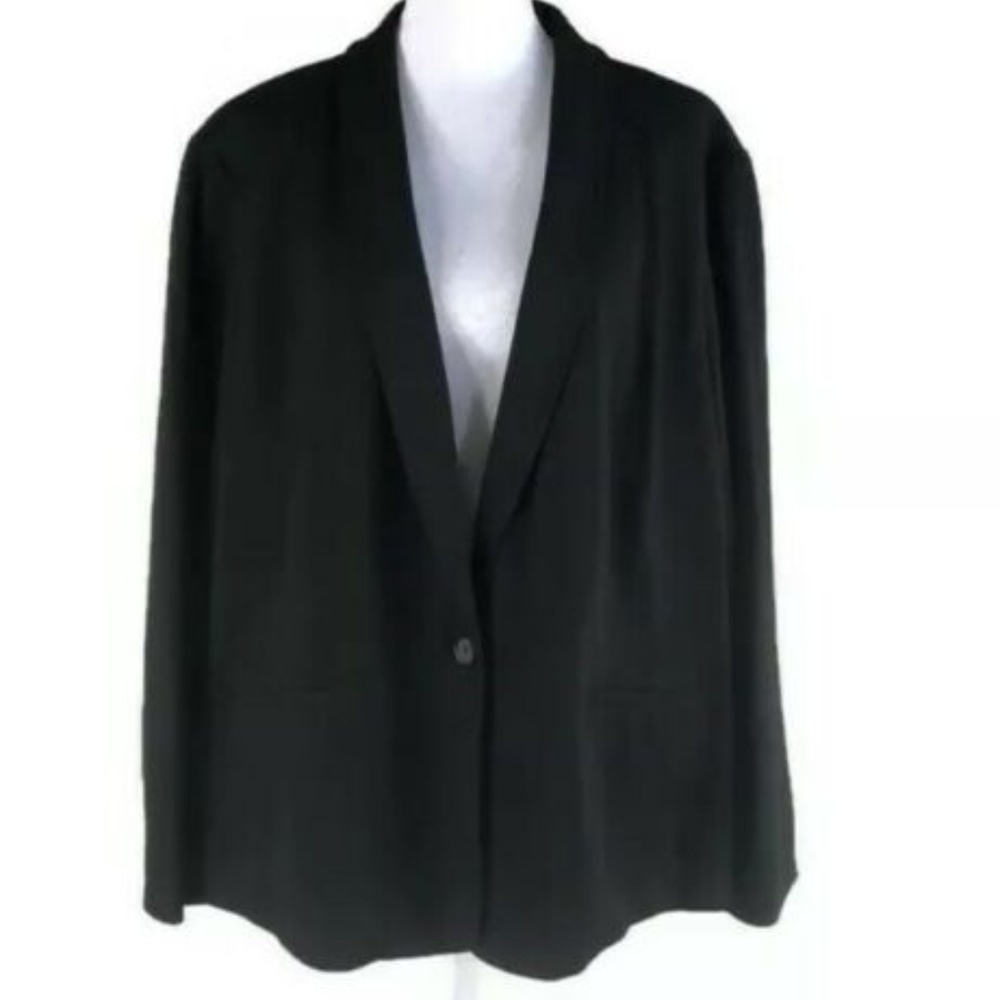 Talbots Womens Size 24W Blazer Jacket Fabric Knit